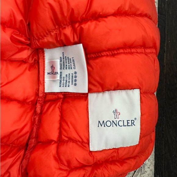 Moncler Lans Short Down Jacket orange size 3 - Picture 10 of 14